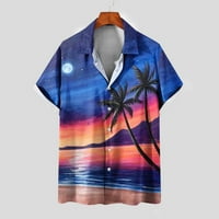 Čovjek odobrenje odjeće ispod 5 dolara, Poropl Plus size Ljetna havajska na plaži Ispis Ispirt Muška