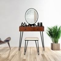 Vanity tablica sa osvijetljenim ogledalom - šminka za presvlačenje tabela sa modovima Svjetla i ladice