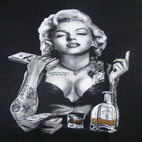 Marilyn Monroe majica Money & Tequila US Ectretion (crna boja - Veličina muškaraca: X-Veliki - Uni-se