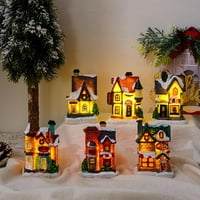 Božićni ukrasi, božićna kuća Micro scenografija, ukrasi stola, fotografski rekvizici, blistave kuće, božićne kuće