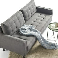 Benton Sofa kauč za rešetke Tufted jastuci Jednostavna montaža bez alata Mekana siva
