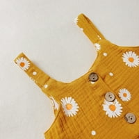 Odjeća za djevojke Postavljaju cvjetne ruffle ispisuju vrhove pamučne i cvjetne kratke hlače