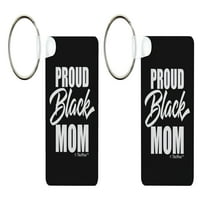 Pokloni nove mame za žene ponosna crna mama aluminijumska pravokutna privjesak