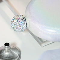 Koyal veleprodaja iridescentnih blistavih okruglih tikvica sa poklopcem od kristala za djeveruše, djeveruše,