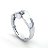 Prirodno 0,4ct okrugli rez Dijamantni muški zakladan zahtjev za angažman za angažman prsten od punog