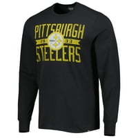 Muški 'Crni Pittsburgh Steelers marke širok Franklin majica s dugim rukavima