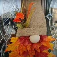 Pinshui Fall vijenac za ulazna vrata umjetna vijenca jesenski ukras gnome bundeve javo listovi vješanje ljetni zahvalnost obvezujuća za Halloween Carbest Decor na otvorenom