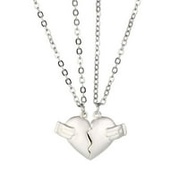 Ogrlice od tarmeeka za žene, dvije duše Ogrlice sa jednim srcem za par Želje za kamene kreativne magnet