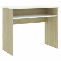 Carevas Desk bijeli i sonoma Hrast 35.4 X19.7 X29.1 Dizajnirano drvo