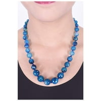 Ratnavali dragulji plave boje agate prirodne kamene perle za nakit ogrlicu za žene