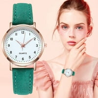 Ballsfhk Dame Svjetlosni kvarcni sat, digitalni kožni sat ženski kvarcni sat
