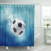 Blue Ball Soccer Water Splash Sport ispod morske tušske zavjese