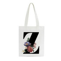 VikakioOze personalizirani početni torba cvjetni akvarelni poklon za njeno pismo tote tote