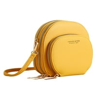Trowalwald Ladies Wallet Mini mobitela Torbica dizajnera modne torbe za križne torbe za rame Žuta