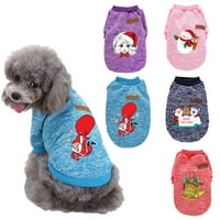 Pas božićne pidžame kućne ljubimce pseći božićni kostimi Puppy prstenasti, plavi, dječji Djed Mraz