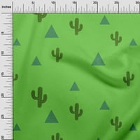 Onuone pamučne svilene zelene tkanine biljne kaktus sa geometrijskim haljini materijal materijal od