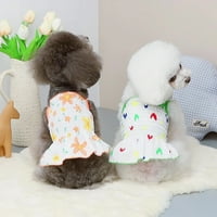 Haljina za pse ulov crtanog uzorka ukrašavanje ljetne male psene princeze Cosplay kostim za kućnu nošenje