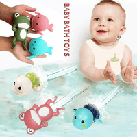 Slatka dječja igrača igrača za kupanje za kupanje za navijanje kornjače, žaba, kitovi za kadu, rezervoar
