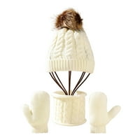 Twinkseal Baby Winter Rukavice 3-komadno pleteni zimski dodaci za djecu šešir šal rukavice udoban topla