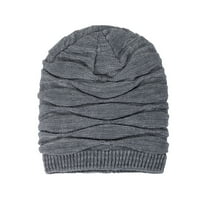 Gzea Winter Hat šal za žene HAT Neutralne žene Muškarci Jesen i zimska puna boja vunene šešire zadebljana