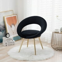 Velvet Accent stolica, moderna ležaljka za salon za razgovor sa pozlaćenim nogama, jedinstvena izgled