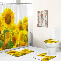 Kompletni ekran suncokreta u obliku tuš za tuširanje ne klizanje toalet poliesterski pokrov prostirke
