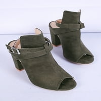Crocowalk Ženska modna kanta za gležnjače Visoke potpetice Rad Udobne sandale za obrezivanje sa sandalama