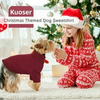 Kuoser pasa pulover dukserica pletiva topla zimska pas odjeća za male srednje velike pse, crvene, m