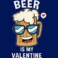 Pivo je moj majica za valentinovo Juniors Royal Blue Graphic Tee - Dizajn ljudi 2xl