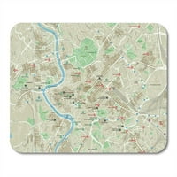 Mapa smeđe gradskog dobro organiziranog razdvojenih slojeva zelena mousepad jastučić za miš miš miš