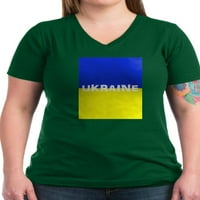 Cafepress - ukrajinska majica - Ženska majica V-izrez tamne majice