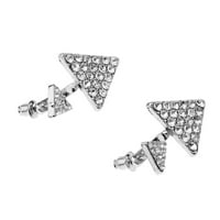 Luksuzni puni mikro popločani naušnici trokut geometrijskih stubova za uši
