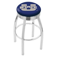 30 L8C3C - Chrome Utah državna okretna stolica sa 2,5 rebrastim accent prstenom Holland Bar Stol Company