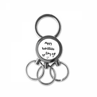 Sretan valentinski kvot za kvote od nehrđajućeg čelika metalni lanac prsten za ključeve za ključeve
