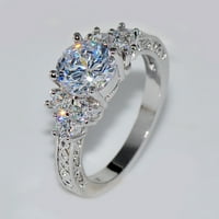 Lomubue luksuzno kubična cirkonija umetnula za žene Angažiranje prstena za vjenčanje