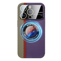 Magnetic za iPhone Pro, kompatibilan sa magsafe, tankim karbonskim vlaknima Teksture, zaštitni poklopac