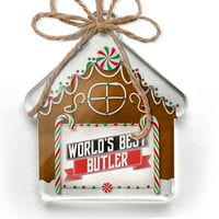 Ornament tiskani jedan strani svjetovi Najbolji batler božićni neonBond