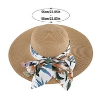 ManXivoo HATS Ljetni šeširi za žene Široke žene slamne plaže Hat Little Girl Sun Cap Sklopivi dame šeširi