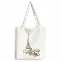 Eiffelov toranj Paris France Tote platnene torbe za kupovinu Satchel casual torba
