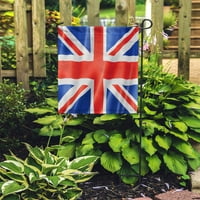 Plava Ujedinjeno Kraljevstvo Velika Britanija Zastava Tri dimenzija Render saten Crvena bašta Dekorativna