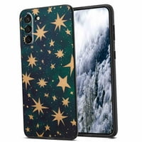 Telefonska futrola za zeleno zvijezde za Samsung Galaxy S za žene Muška Pokloni, Mekani silikonski stil