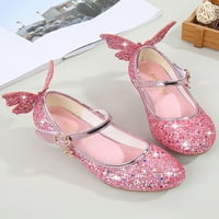 Gomelly Kids Mary Jane Comfort Princess cipele Leptir Haljina cipele Lagane pete pumpe pumpe Pumpe Pink