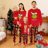 Orgovni božićni pidžami organski pamučni setovi za spavanje za spavanje Print Slatka PJS Podešavanje