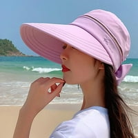 Dabuliu Womens Wide Brim Sun Hat UV zaštita Sun Hats Izmjenjivi zip Sportski kape Pješačenje vrtlarstvo Kaše za žene