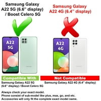 Vibecover tanak futrola kompatibilna za Samsung Galaxy A 5G Boost CELERO 5G, ukupni štitnik Fle TPU