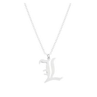 Keusn English Privjesak ogrlica za žene srebrne ogrlice od nehrđajućeg čelika A Z abeceda Početne ogrlice