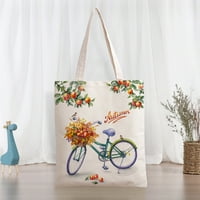Cvjetni bicikl Nature Tote Top platnene torbe za žene Ležerne astetične plaže Tote tote tote tote