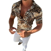 Muške majice muškarci ljetne modne košulje casual prugaste košulje s kratkim rukavima