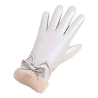 Pearlescent Womens Vjetrootporne zglobove tople rukavice zimske rukavice Ski plus baršun zadebljanje