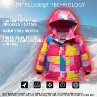 Dezed 3-14 godina zimske odjeće za djecu Dječja djevojka maskirna pametna električna grijanje Skijaška